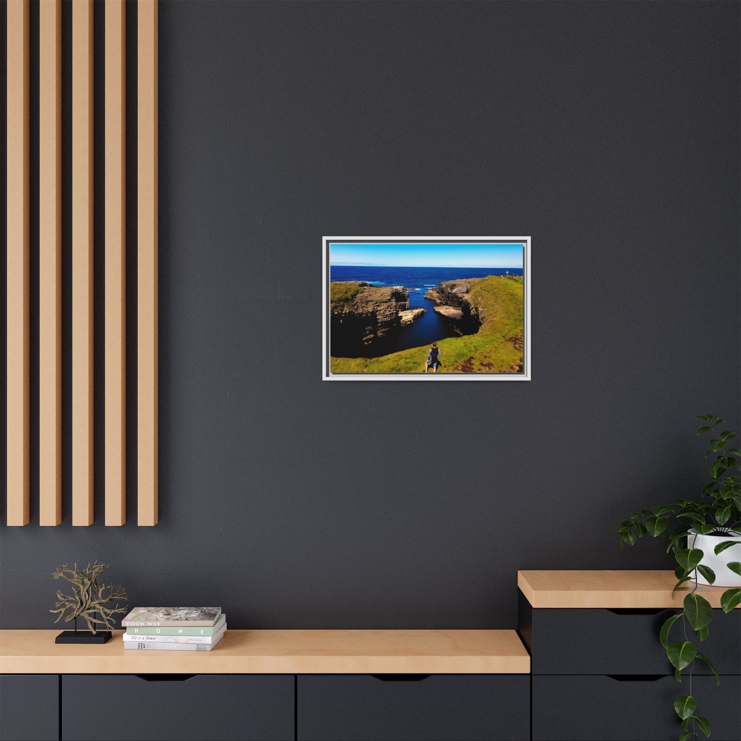 Cliffs Matte Canvas, Framed (Multi-color)