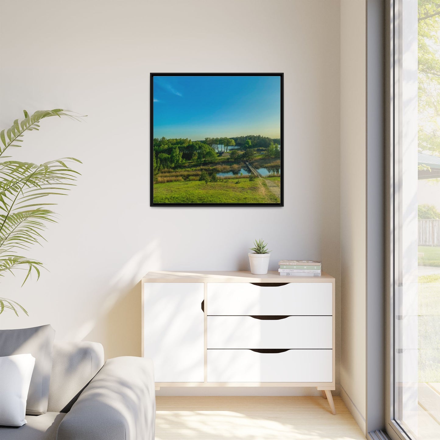 Zageres Lake Matte Canvas, Framed (Multi-color)