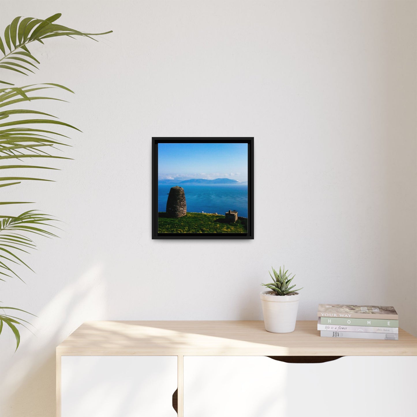 Ask Tower Matte Canvas, Framed (Multi-color)
