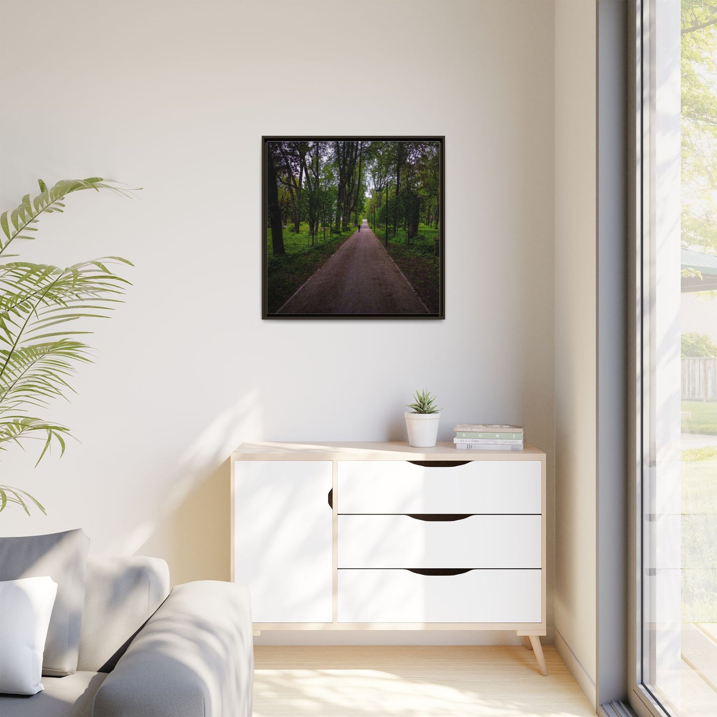 Zagares Park Matte Canvas, Framed (Multi-color)