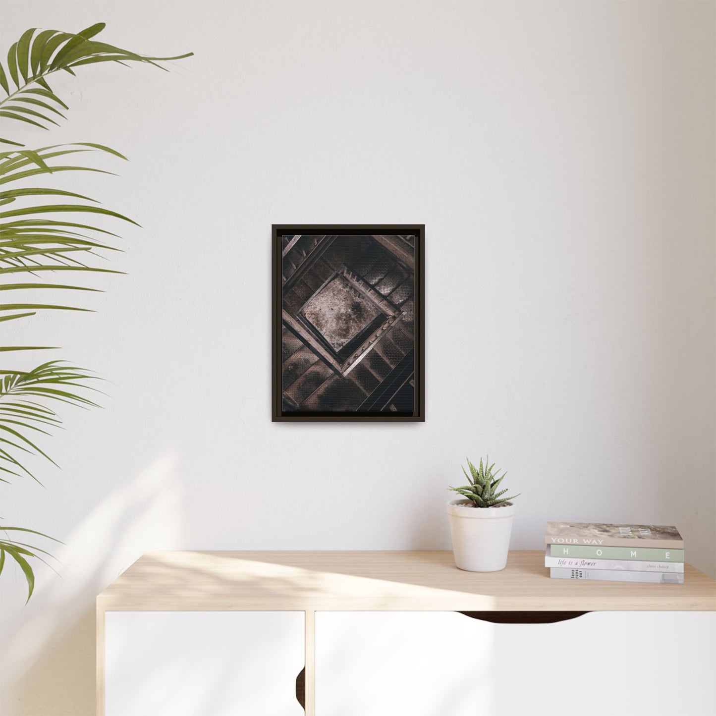 Stairs To Demon World Matte Canvas, Framed (Multi-color)