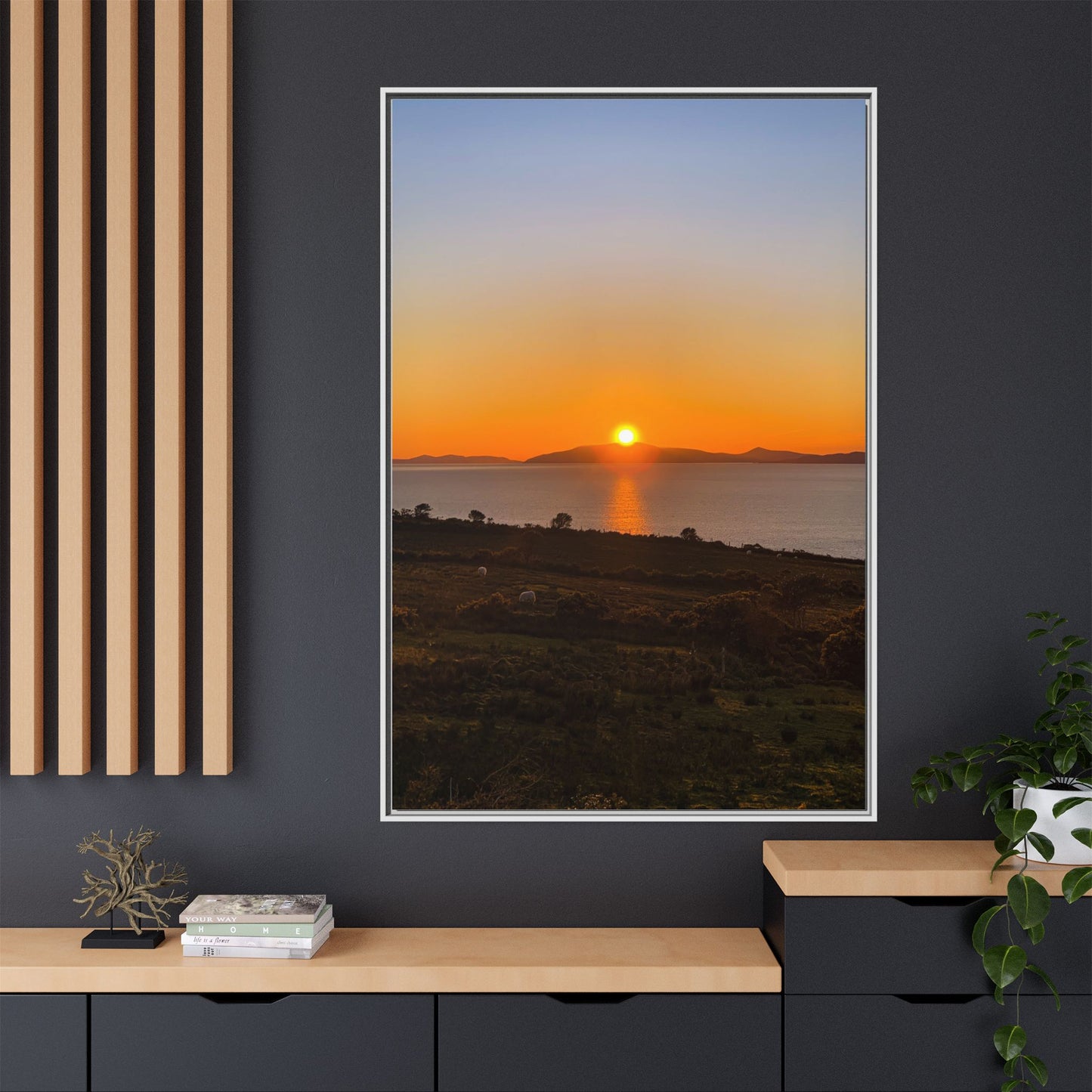Sunset Ring Of Kerry Matte Canvas, Framed (Multi-color)