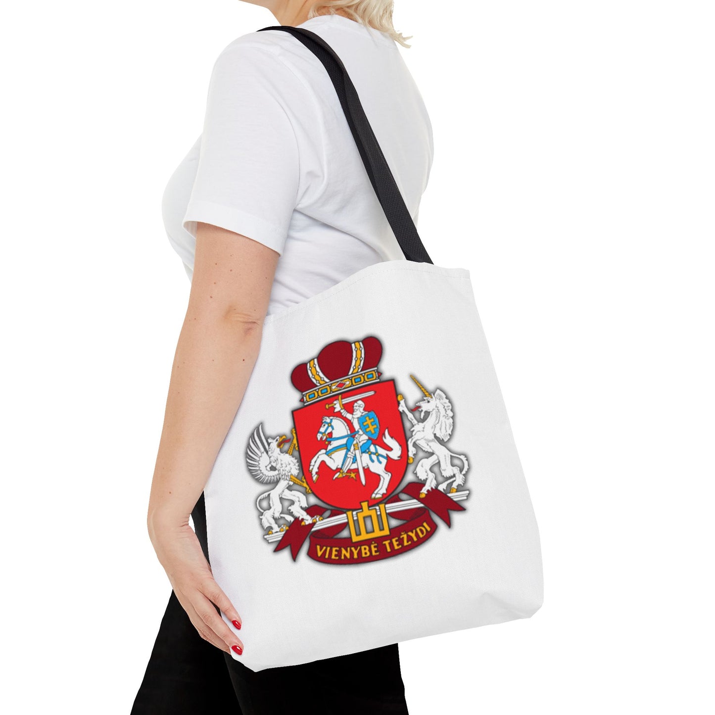 Heraldic Lithuania Crest Tote Bag - Stylish and Reusable for Everyday Use