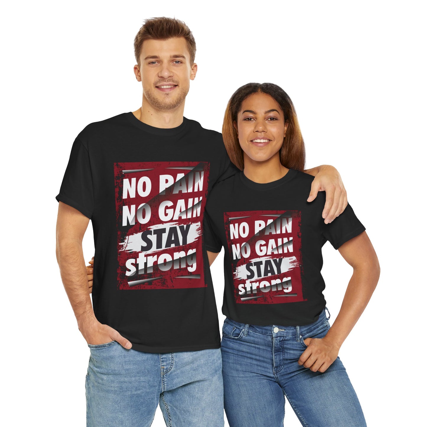 Motivational No Pain No Gain Unisex Heavy Cotton Tee