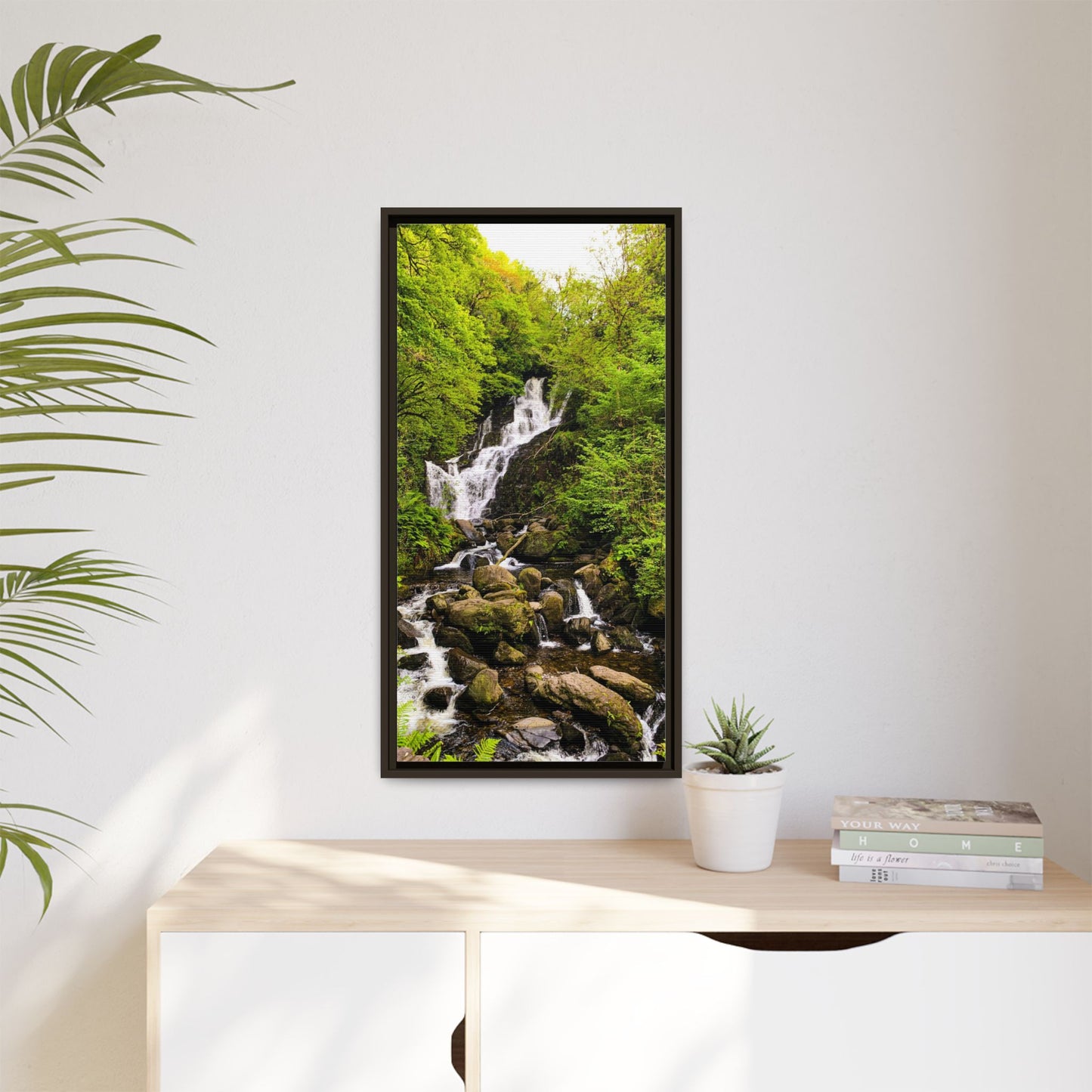 Torc Waterfall Matte Canvas, Framed (Multi-color)