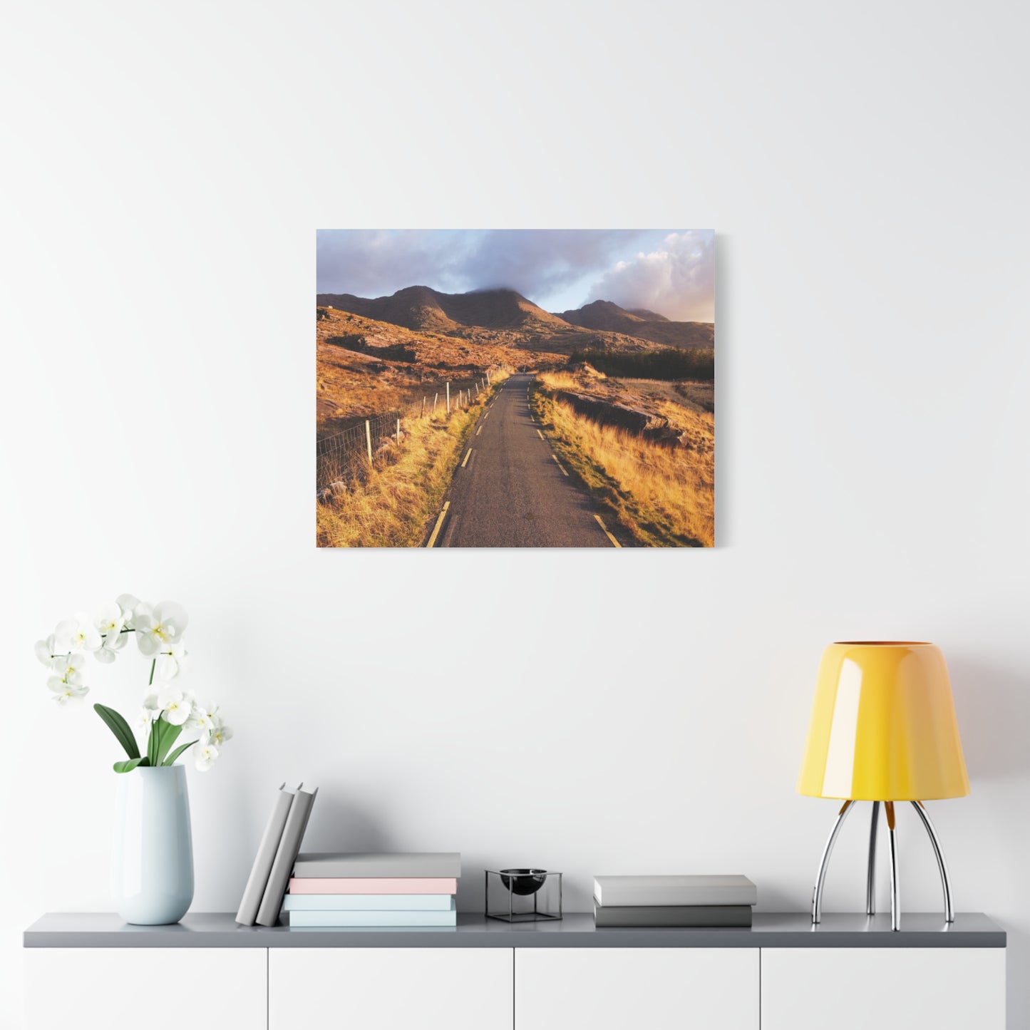 Sunset Road Matte Canvas, Stretched, 1.25"