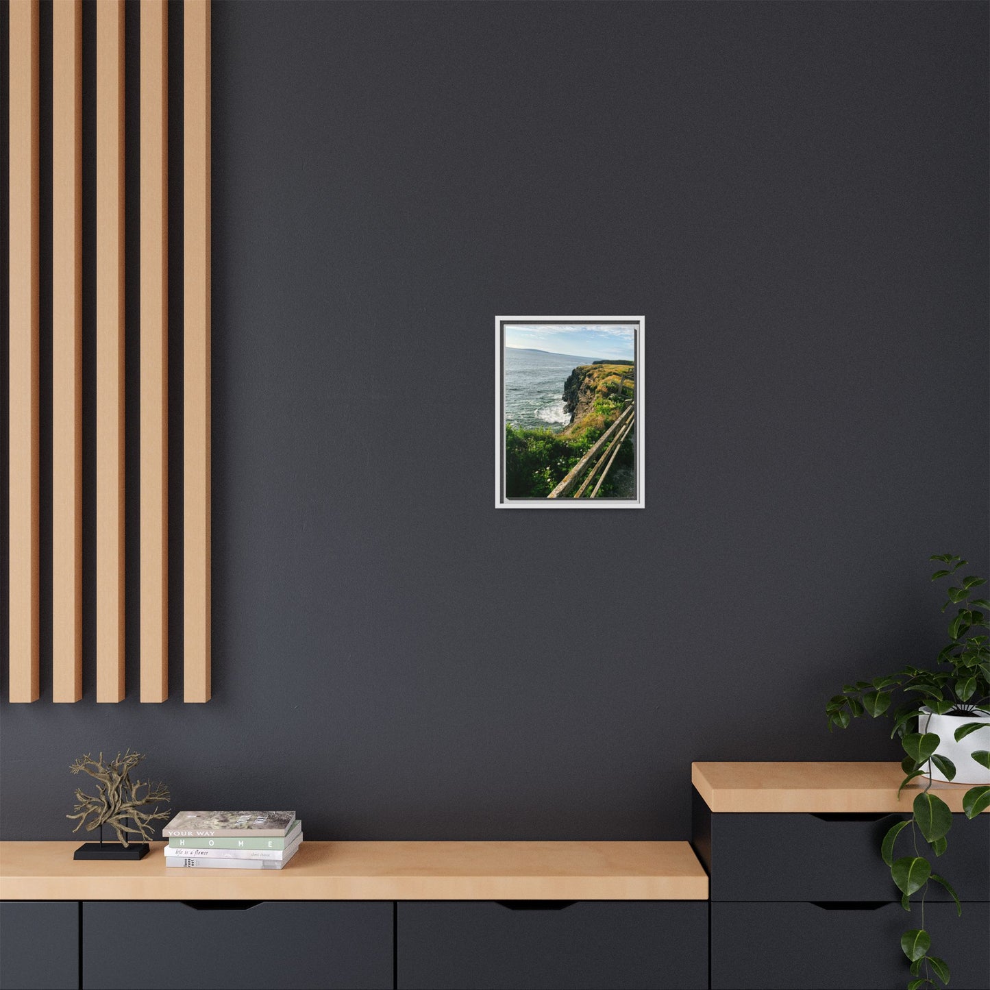 Ballybunion Cliff Walk Matte Canvas, Framed (Multi-color)