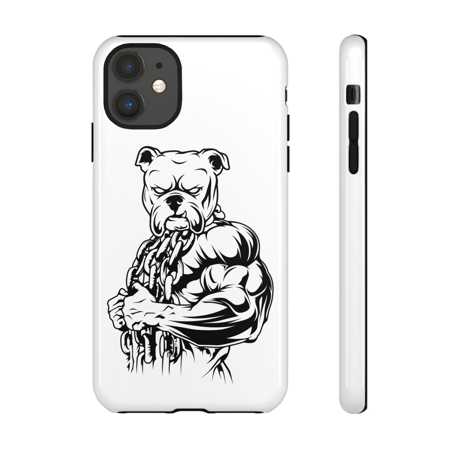Tough Cases: Strong Bulldog Phone Case - Perfect for Dog Lovers and Fitness Enthusiasts