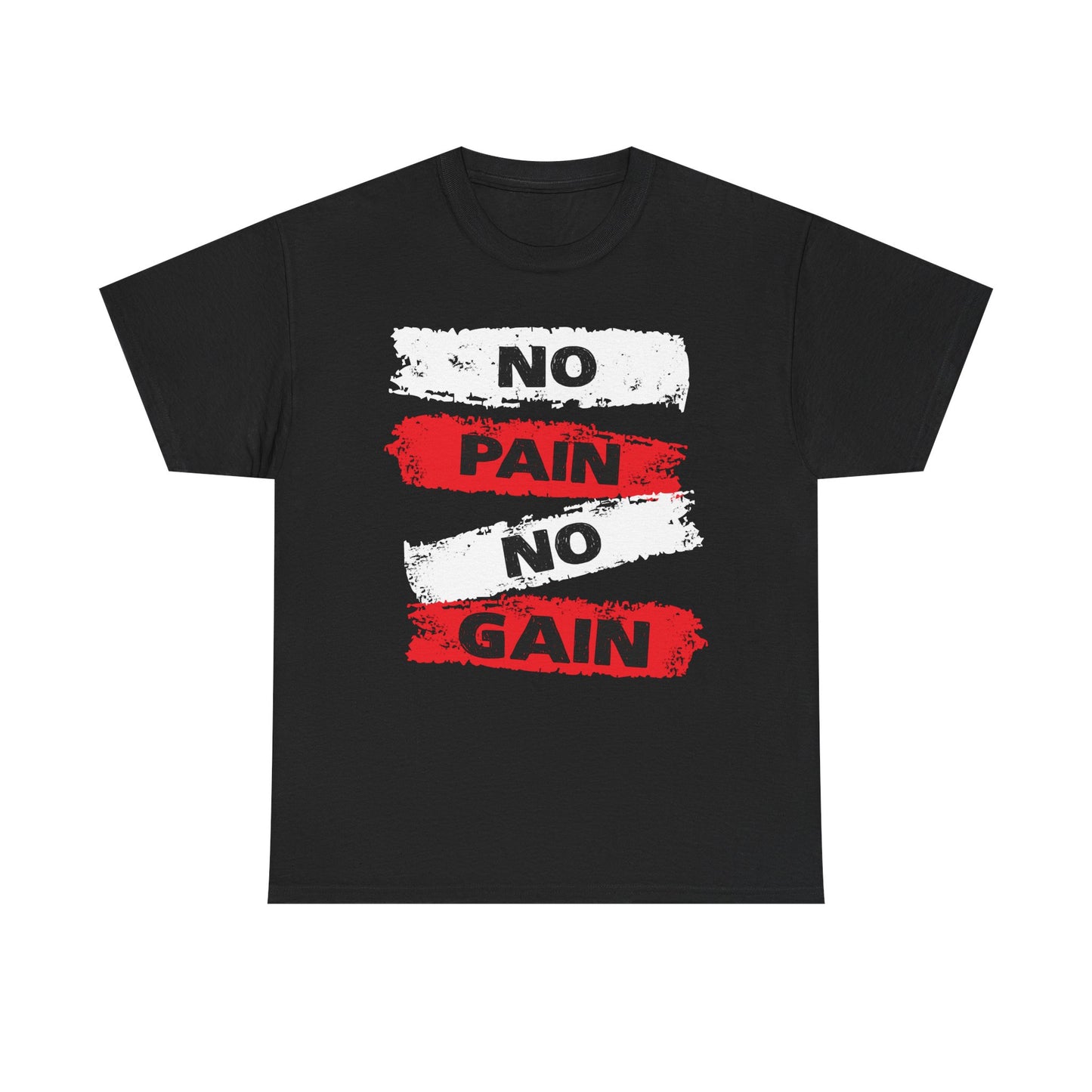Motivational Workout Tee - 'No Pain No Gain' Unisex Heavy Cotton Shirt