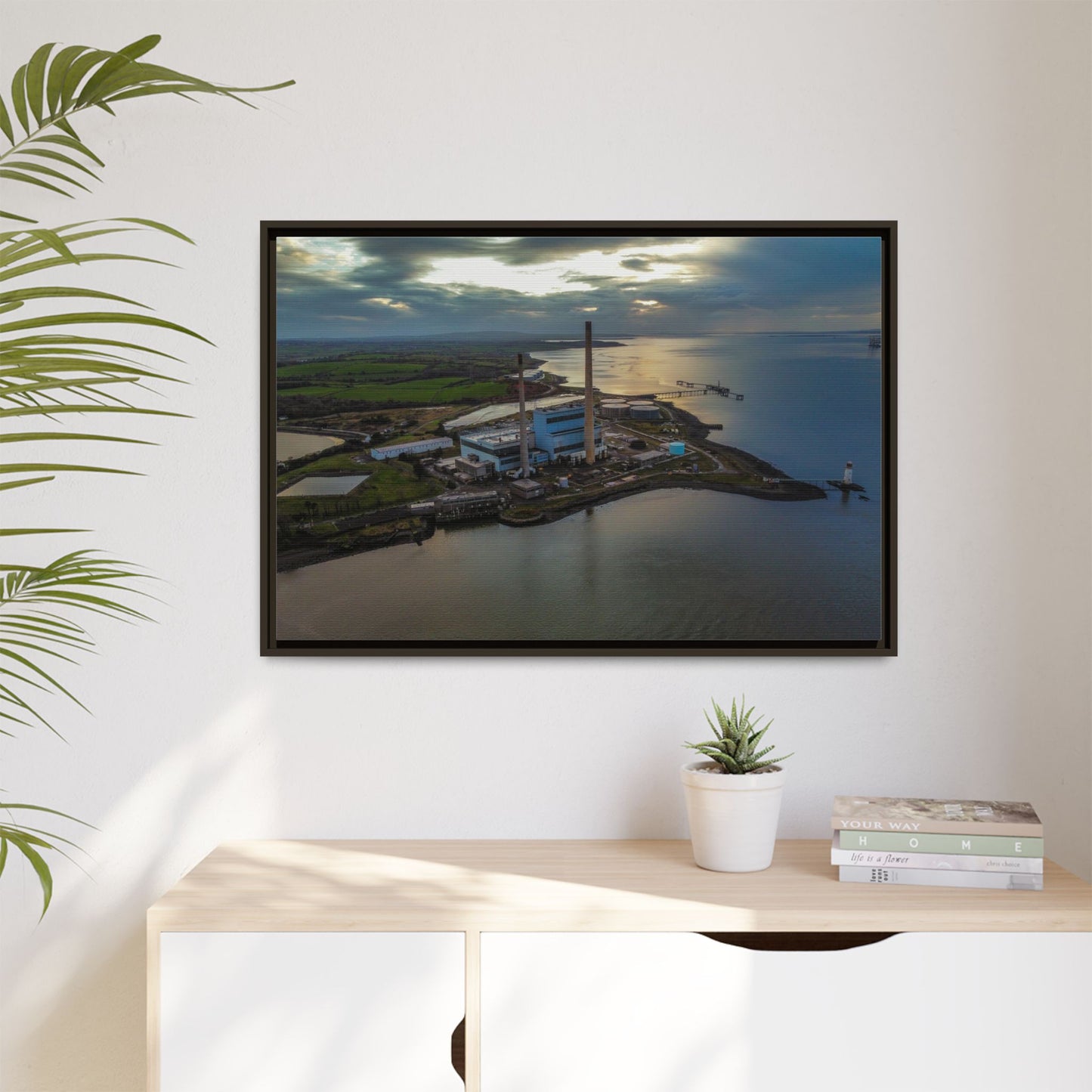 Target Power Station Matte Canvas, Framed (Multi-color)