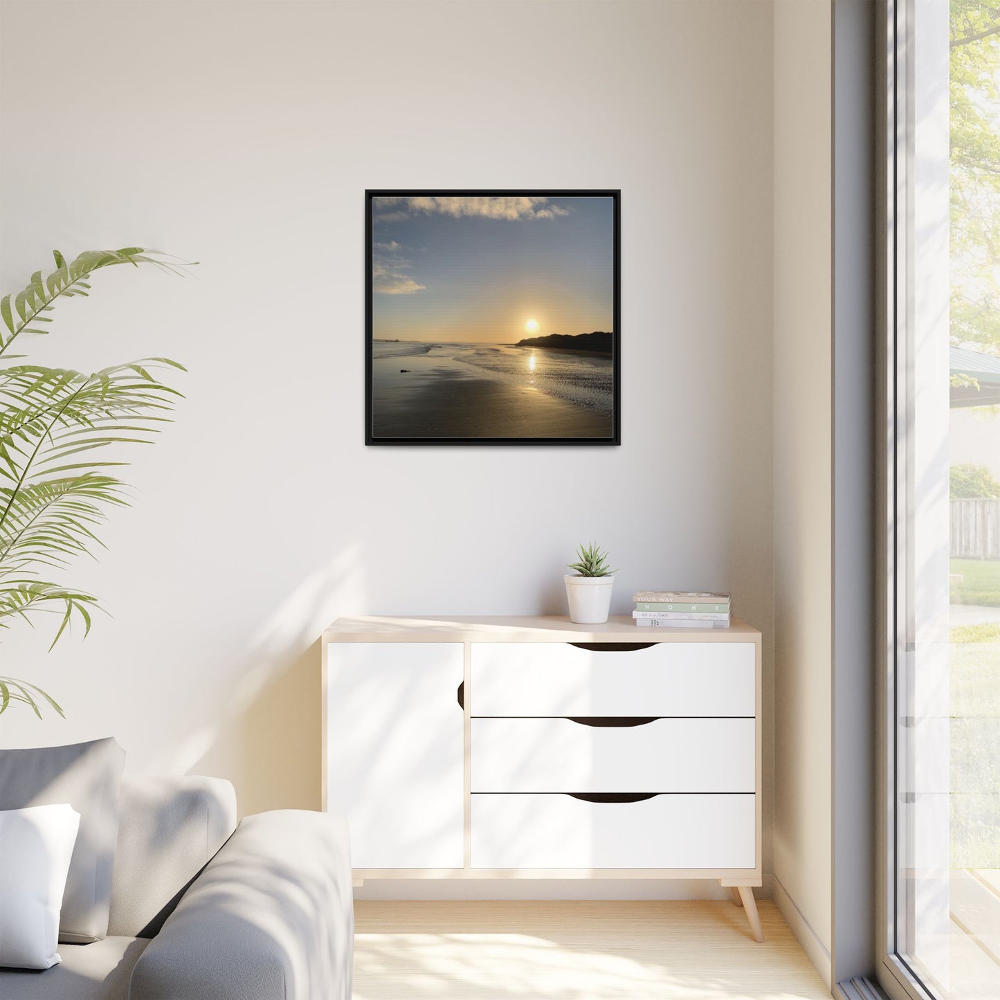 Sunset Matte Canvas, Framed (Multi-color)