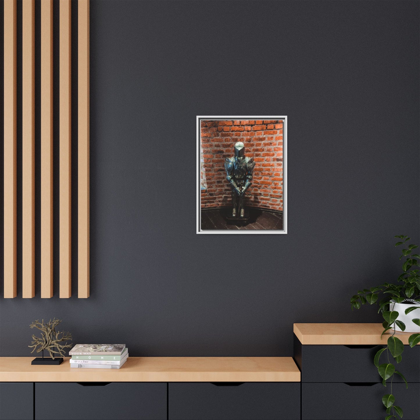 Steel Armour Medieval Age Lithuania Matte Canvas, Framed (Multi-color)