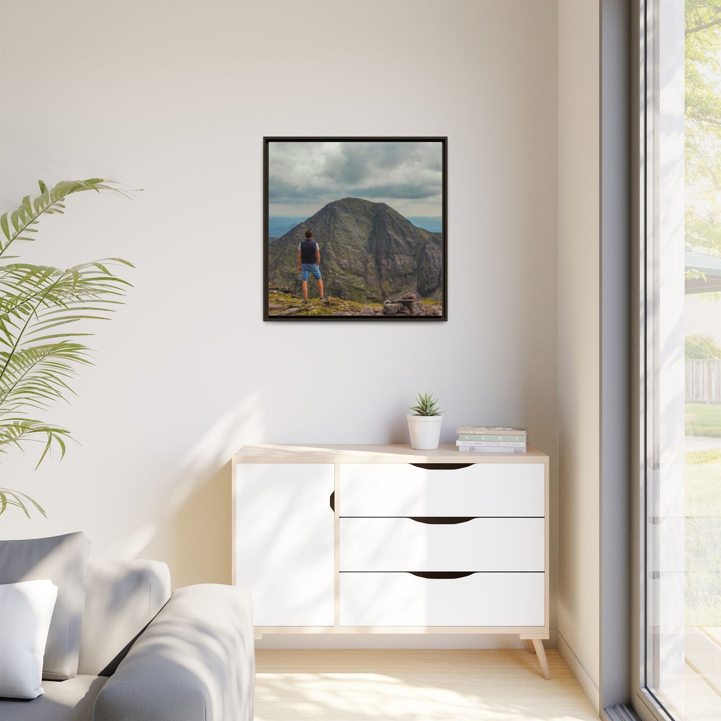 Cross On Top Matte Canvas, Framed (Multi-color)