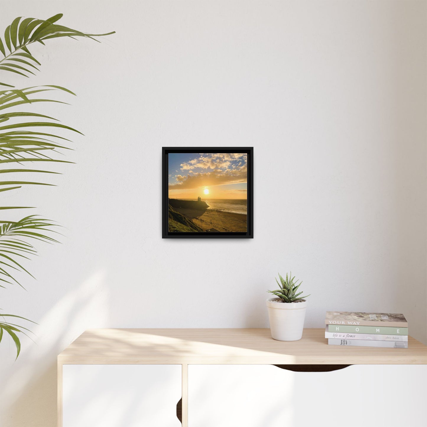 Ballybunion Sunset Castle Matte Canvas, Framed (Multi-color)