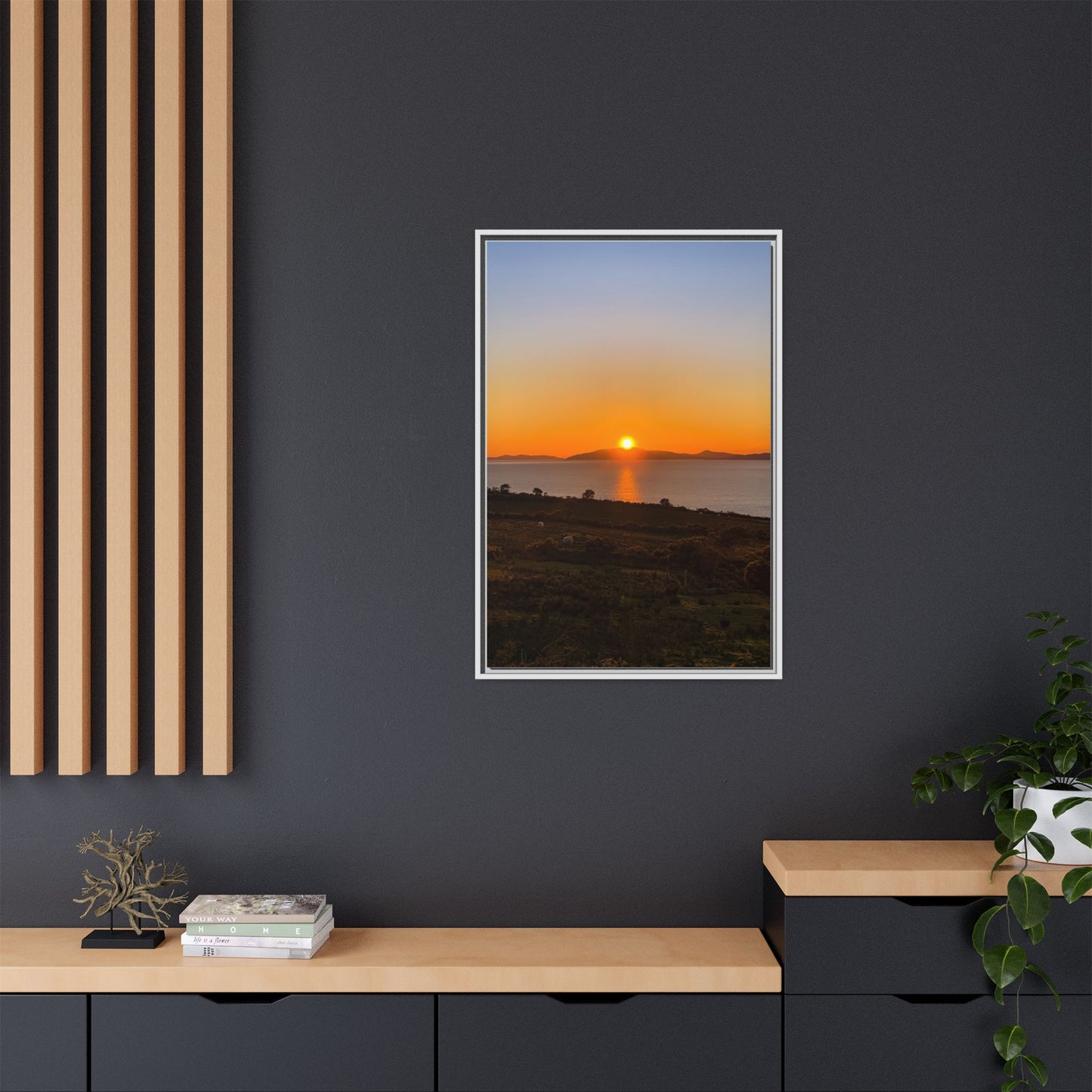 Sunset Ring Of Kerry Matte Canvas, Framed (Multi-color)