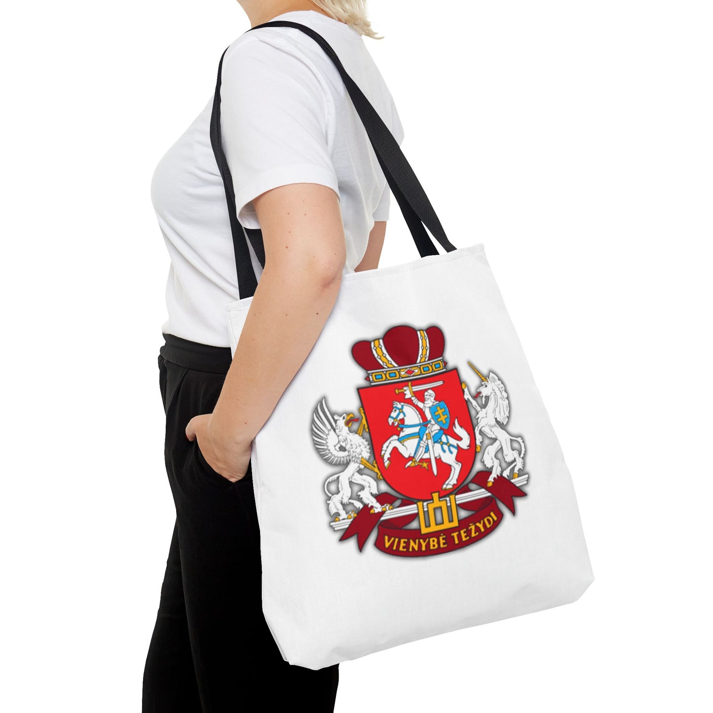 Heraldic Lithuania Crest Tote Bag - Stylish and Reusable for Everyday Use