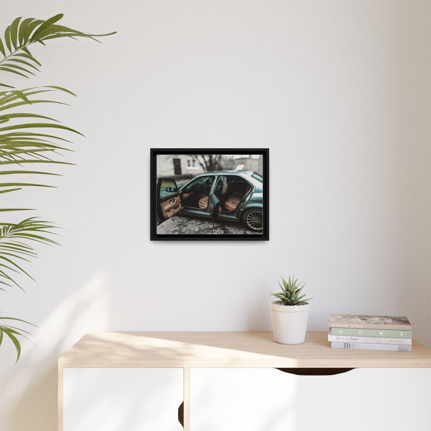 BMW 7 Matte Canvas, Framed (Multi-color)