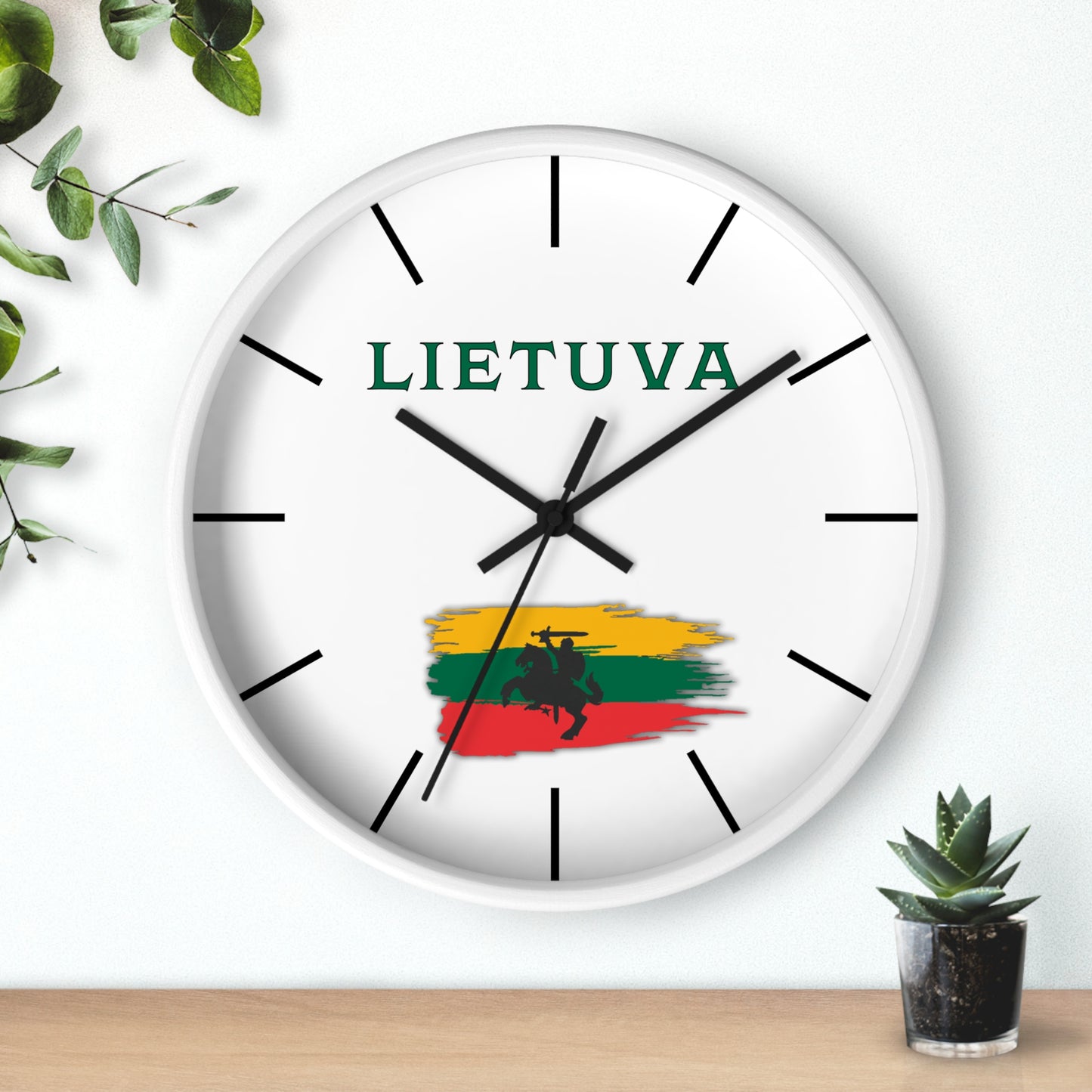 Lietuva Wall Clock - Stylish Home Decor for Lithuania Pride