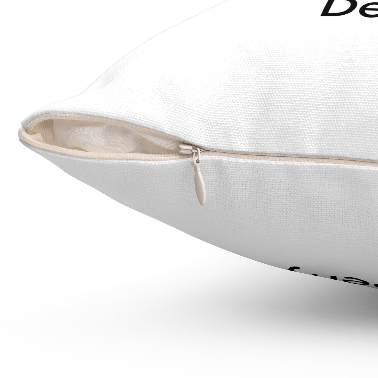 Derry Spun Polyester Square Pillow White Edition 2 Sizes