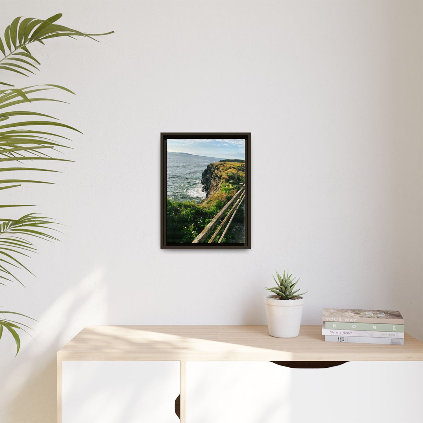 Ballybunion Cliff Walk Matte Canvas, Framed (Multi-color)