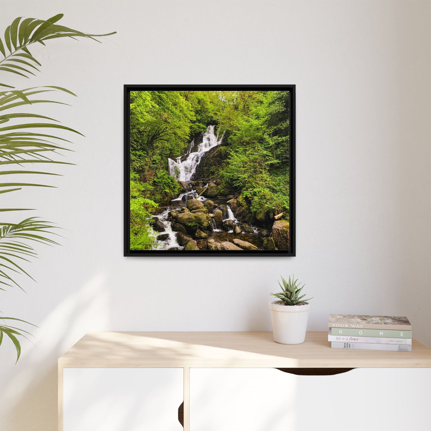 Torc Waterfall Matte Canvas, Framed (Multi-color)
