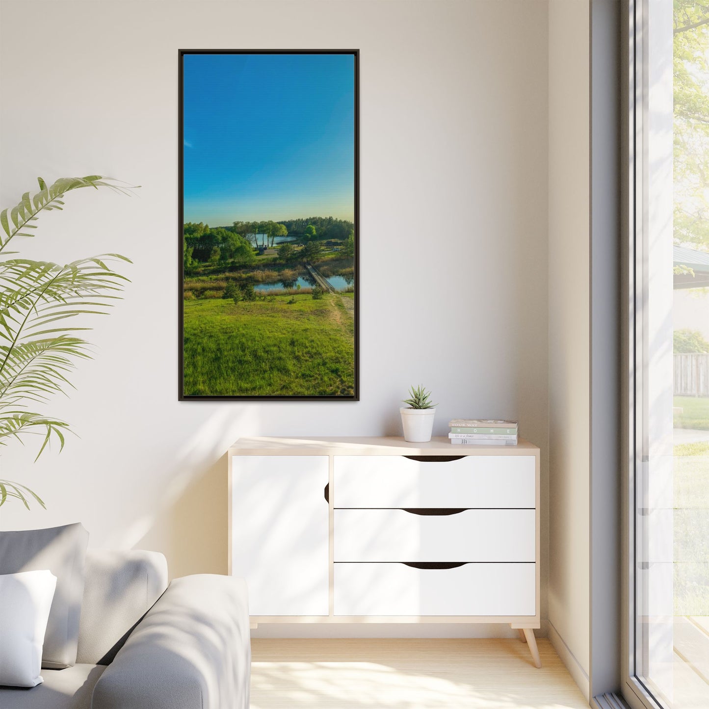 Zageres Lake Matte Canvas, Framed (Multi-color)