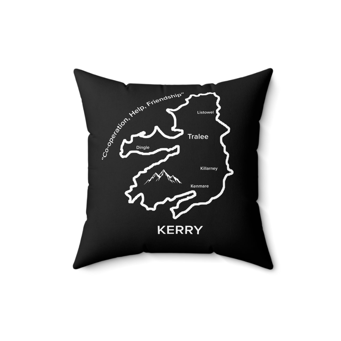 Kerry Spun Polyester Square Pillow Black Edition 2 Sizes