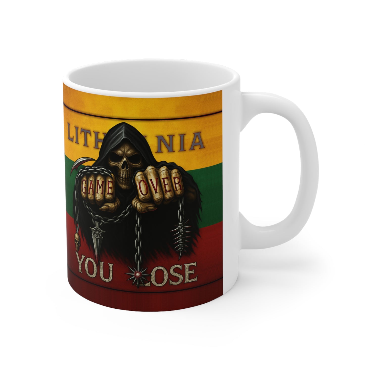 Vintage Lithuanian Game Over Coffee Mug - Grab Your 11oz or 15oz Ceramic Cup
