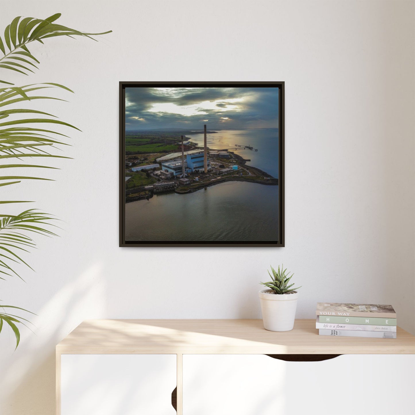 Target Power Station Matte Canvas, Framed (Multi-color)