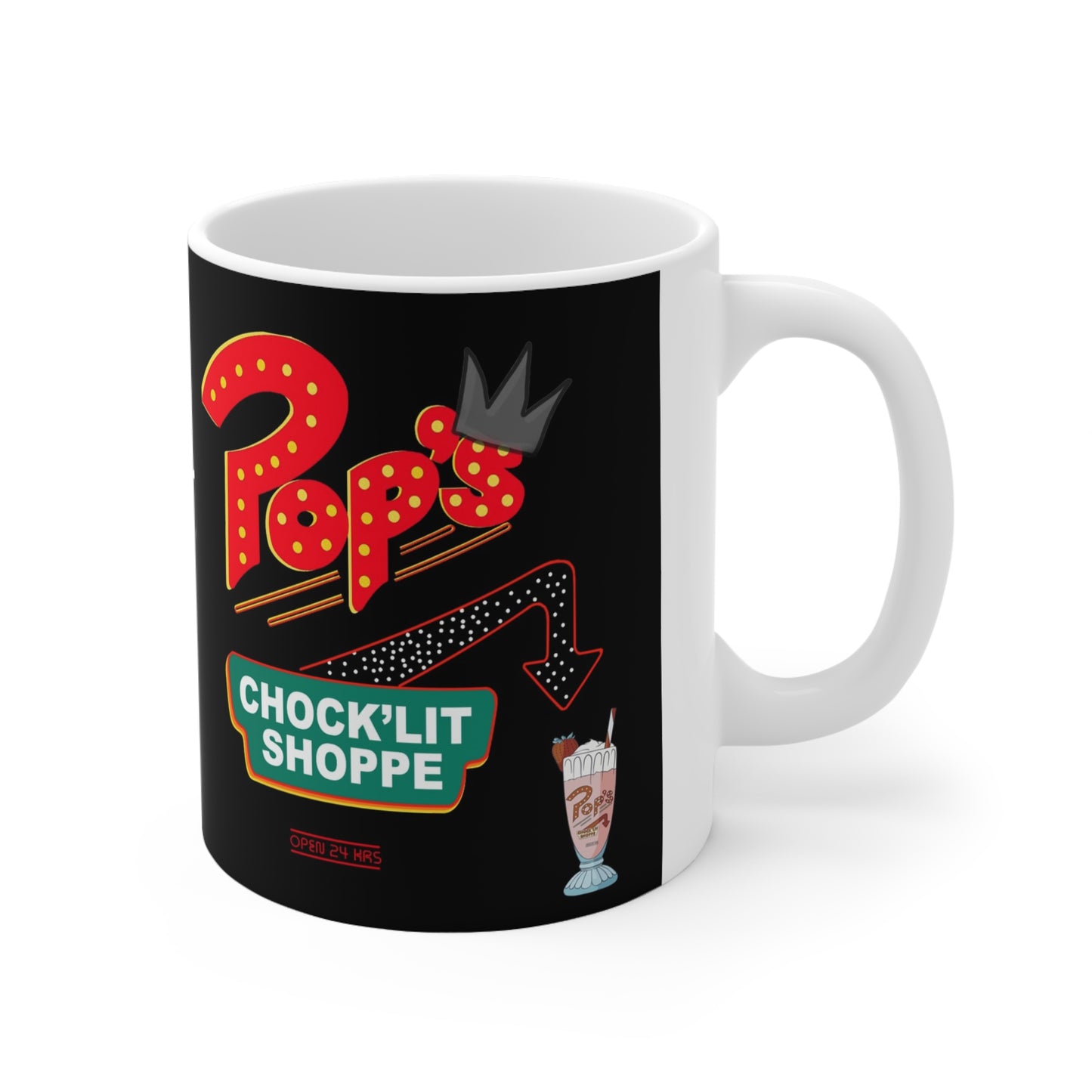 Fun Retro Diner-Inspired Ceramic Coffee Cups - 11oz & 15oz
