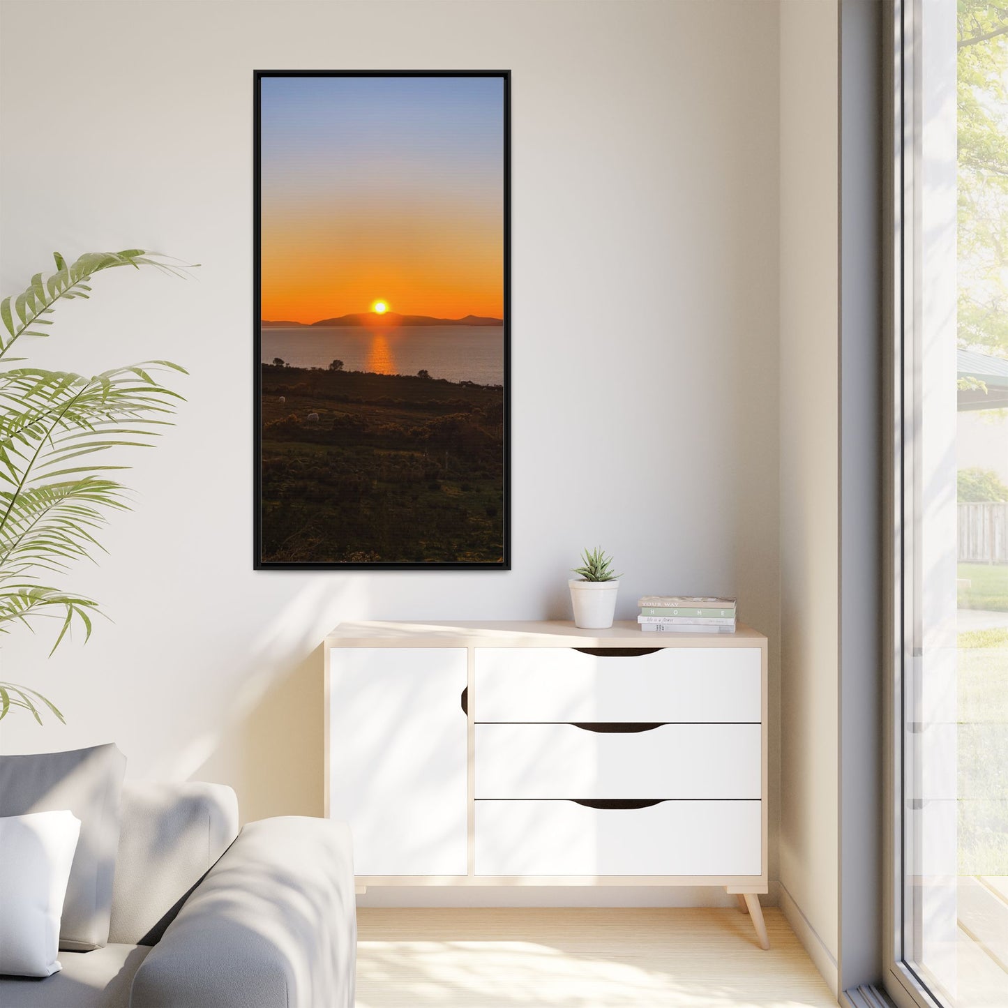 Sunset Ring Of Kerry Matte Canvas, Framed (Multi-color)