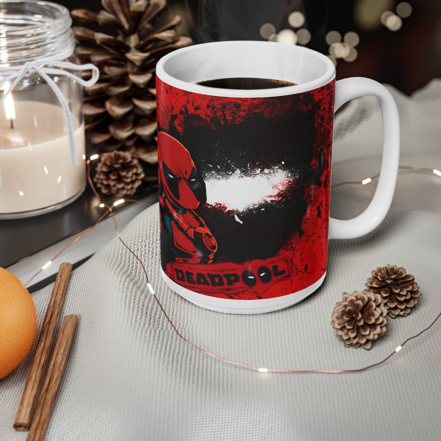 Deadpool-Inspired Ceramic Coffee Mug - 11oz & 15oz | Perfect for Comic Fans & Superhero Lovers
