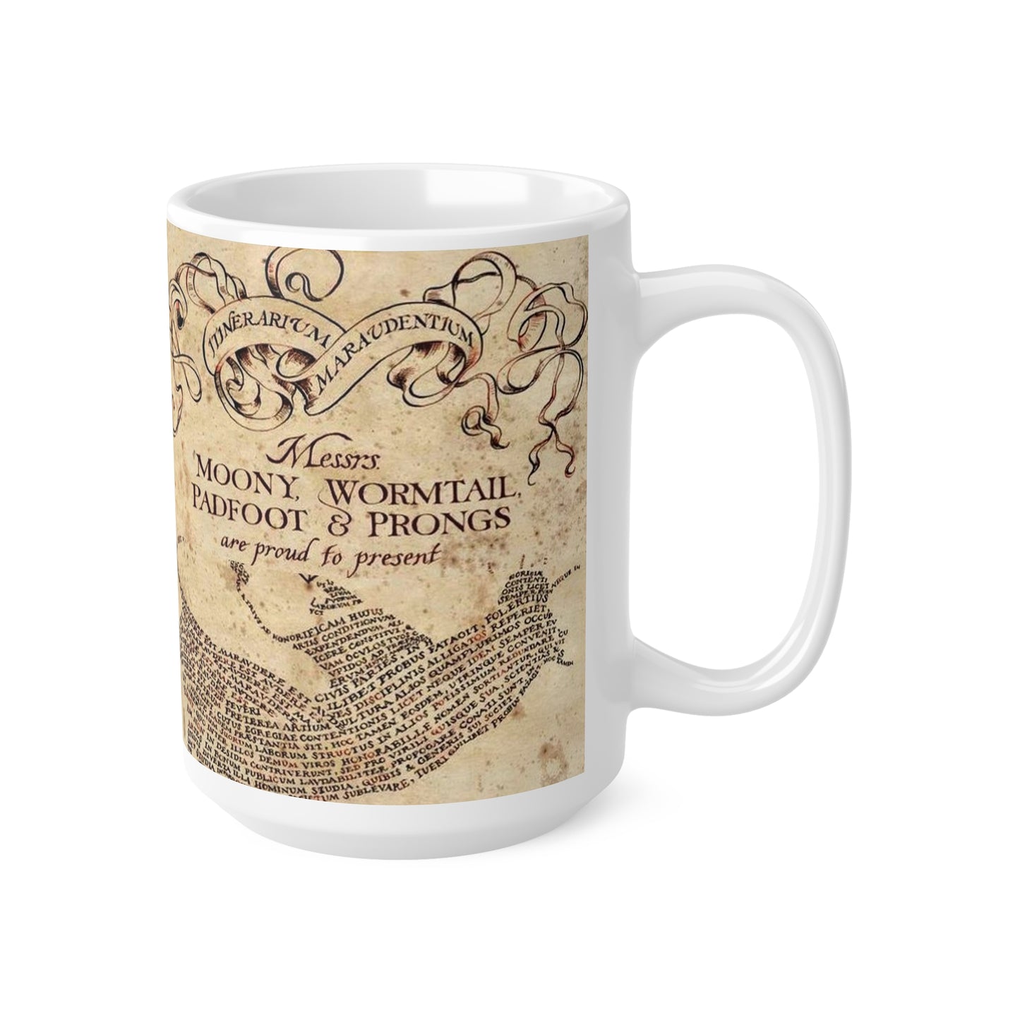 The Marauder's Map Ceramic Coffee Cups - Harry Potter Themed Mugs, 11oz & 15oz