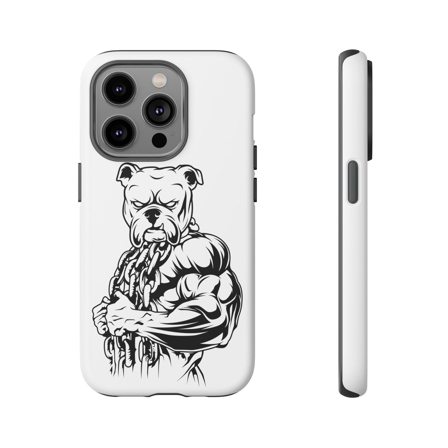 Tough Cases: Strong Bulldog Phone Case - Perfect for Dog Lovers and Fitness Enthusiasts