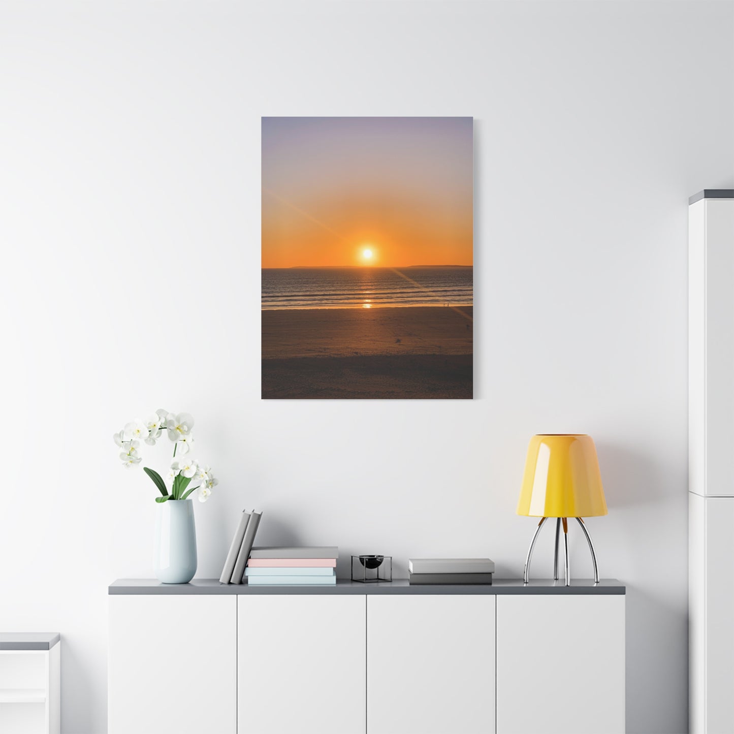 Sunset in ocean Matte Canvas, Stretched, 1.25"