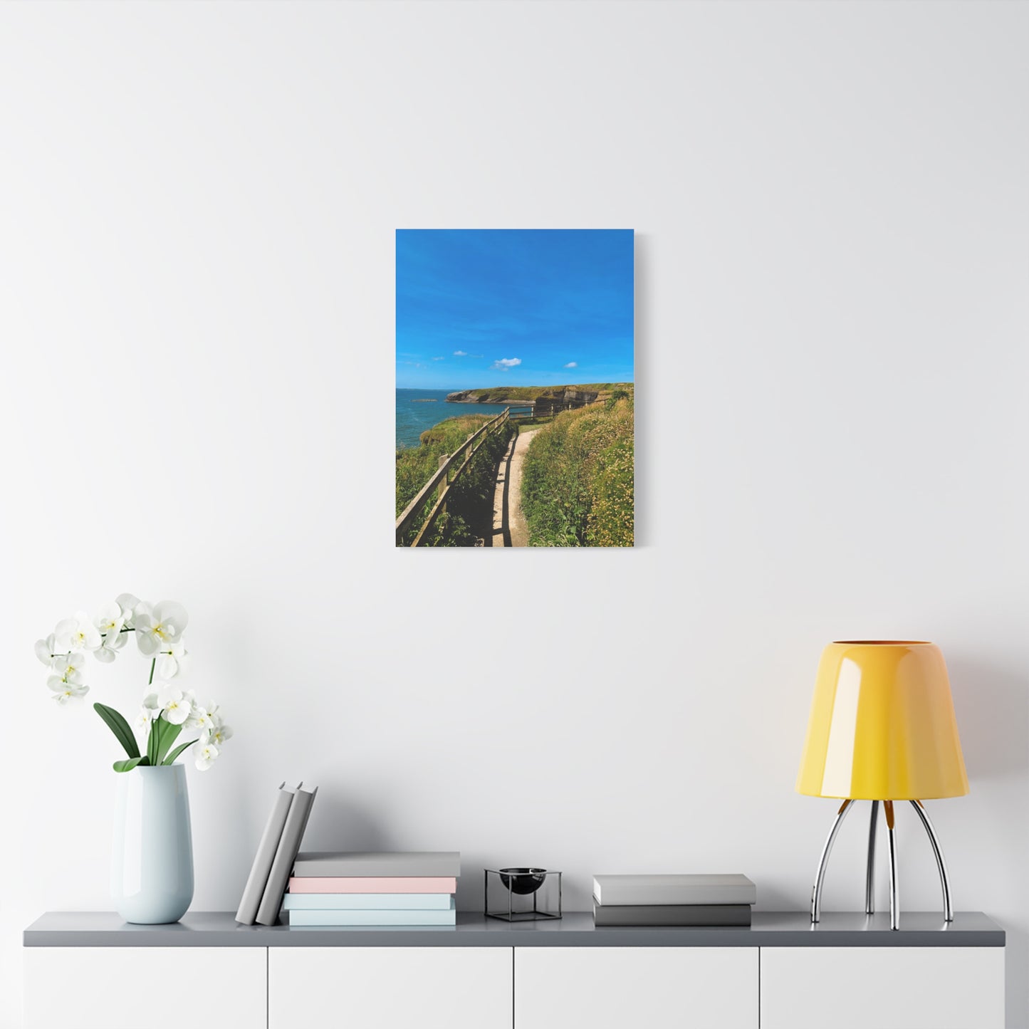 Sunny Walk In Ballybunion Matte Canvas, Stretched, 1.25"