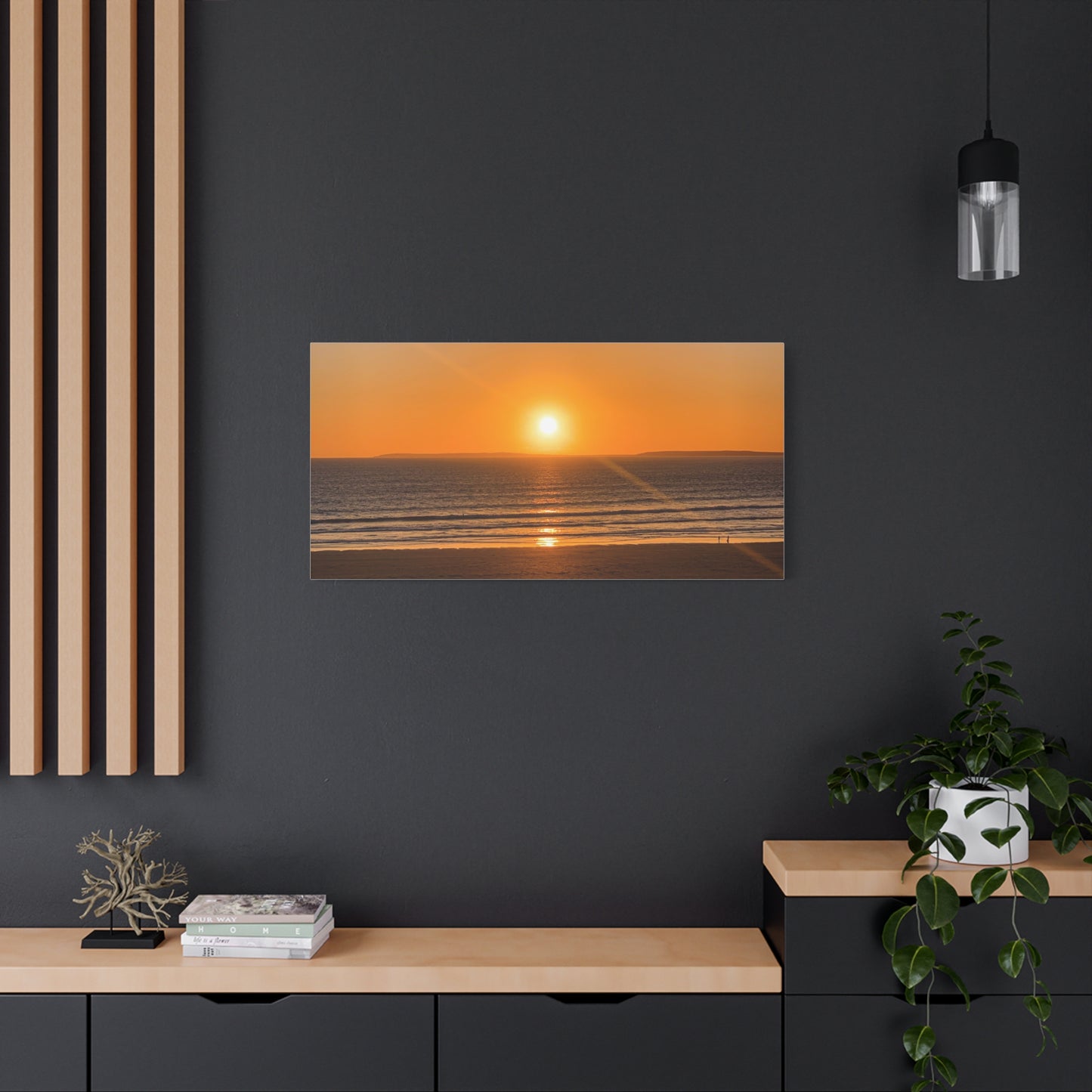 Sunset in ocean Matte Canvas, Stretched, 1.25"
