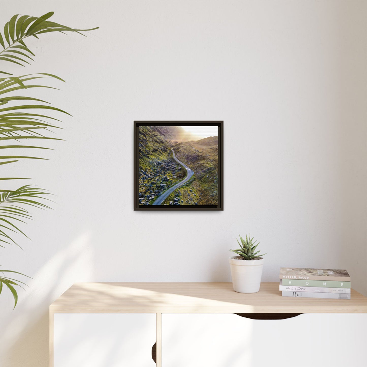 Valley Road Matte Canvas, Framed (Multi-color)