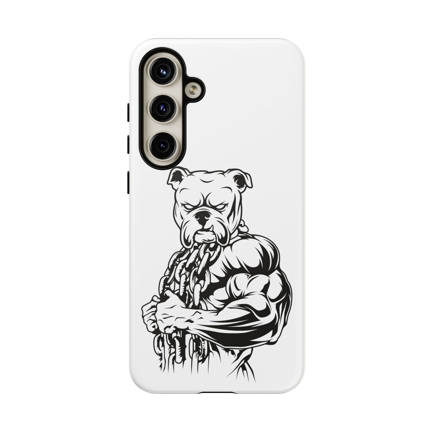 Tough Cases: Strong Bulldog Phone Case - Perfect for Dog Lovers and Fitness Enthusiasts
