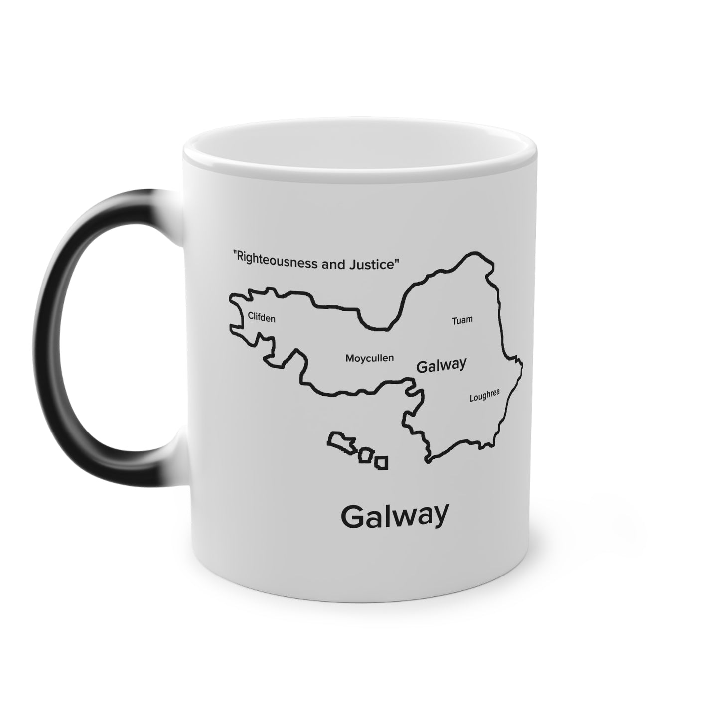 Galway Magic Mug: Color - Changing Coffee Cup with Artistic Map Design