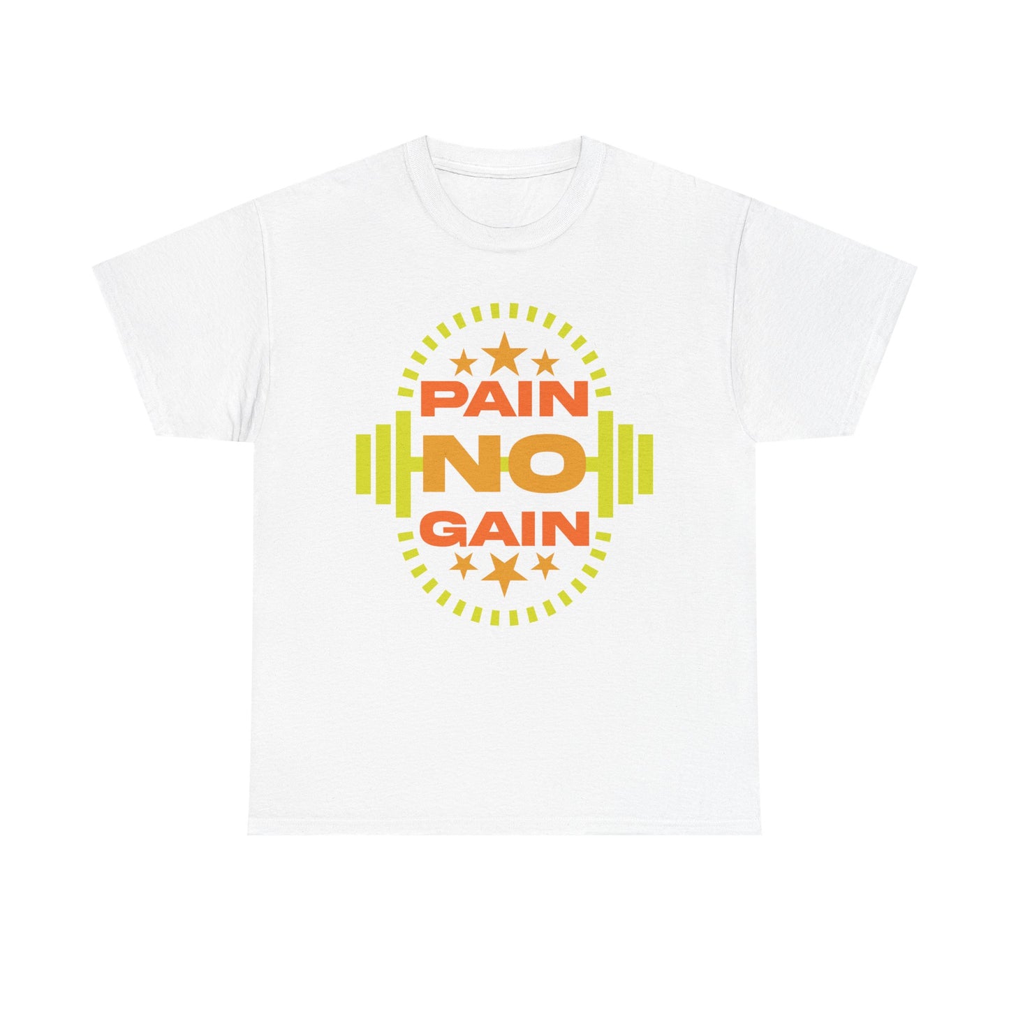 Pain No Gain Unisex Heavy Cotton Tee - Motivational Fitness Shirt