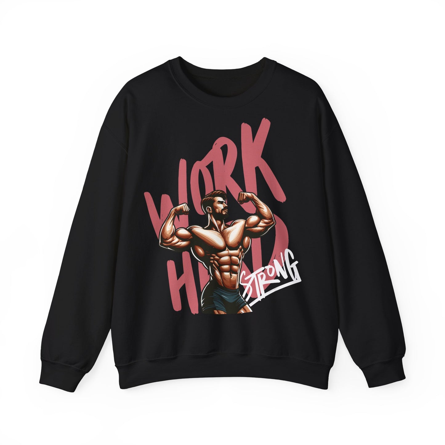 Work Hard Strong Unisex Heavy Blend™ Crewneck Sweatshirt - Motivational Fitness Apparel