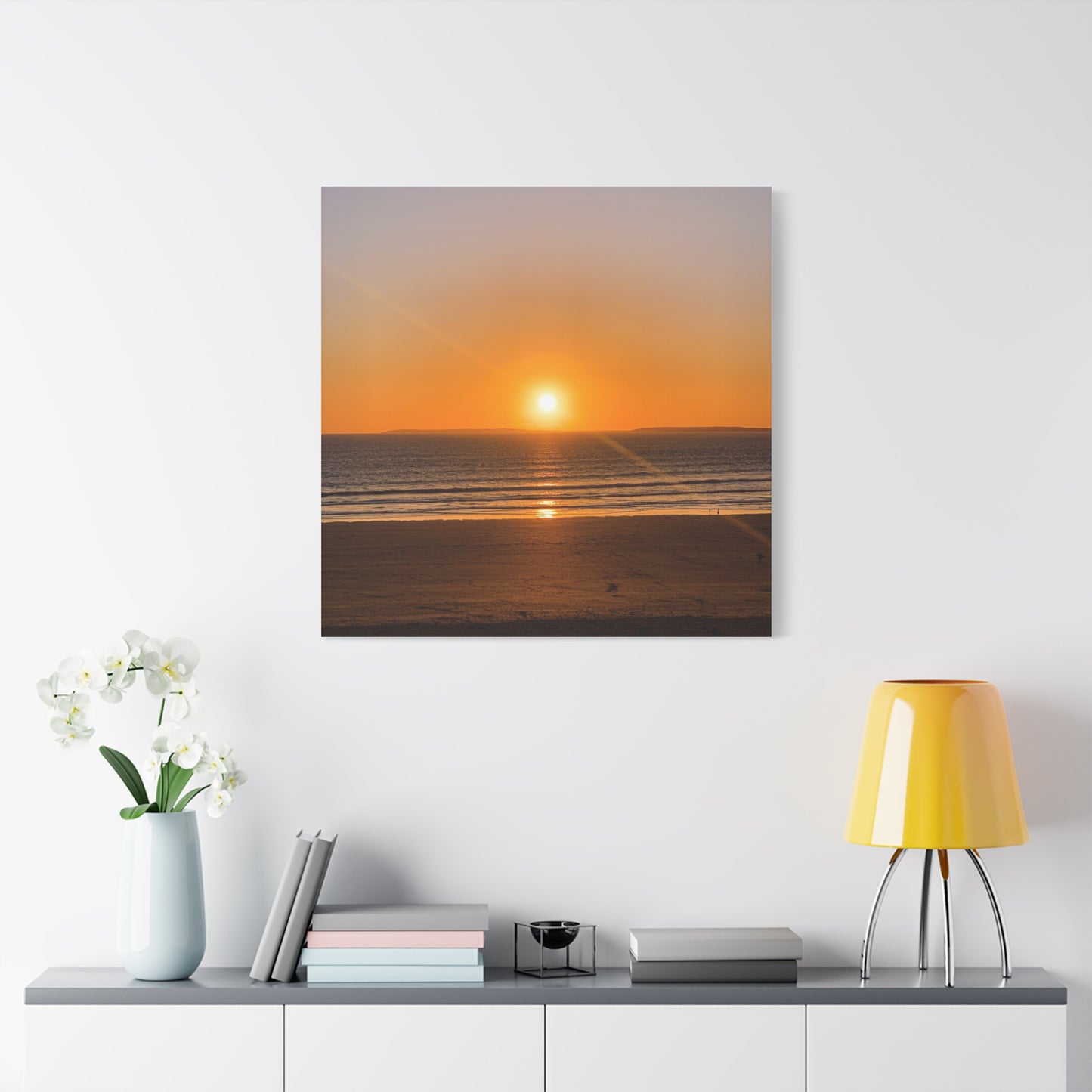 Sunset in ocean Matte Canvas, Stretched, 1.25"