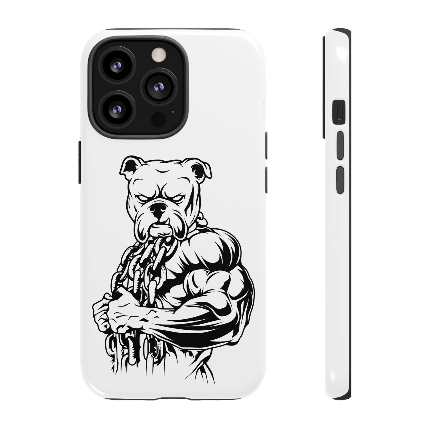 Tough Cases: Strong Bulldog Phone Case - Perfect for Dog Lovers and Fitness Enthusiasts