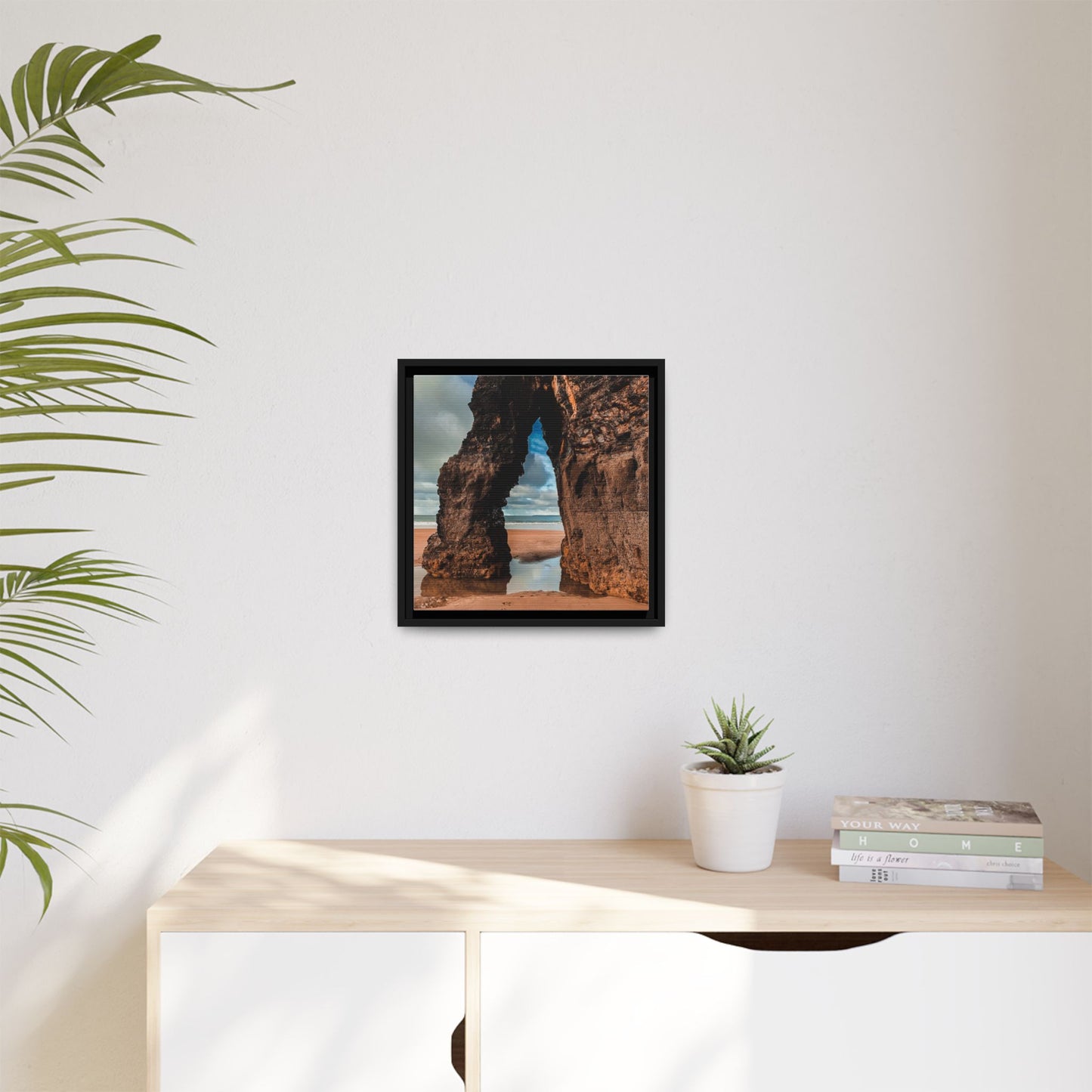 Ballybunion Cliff Matte Canvas, Framed (Multi-color)
