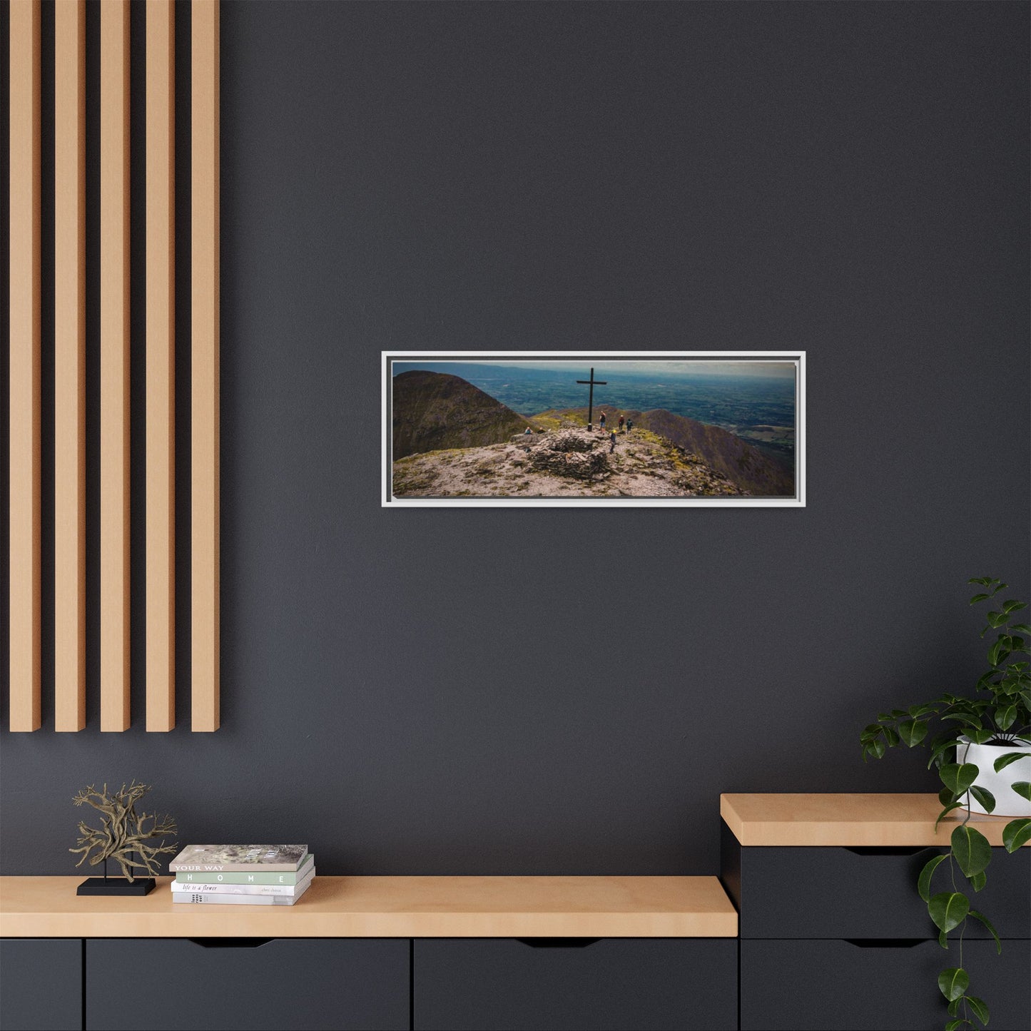 Carrauntoohil Summit Matte Canvas, Framed (Multi-color)
