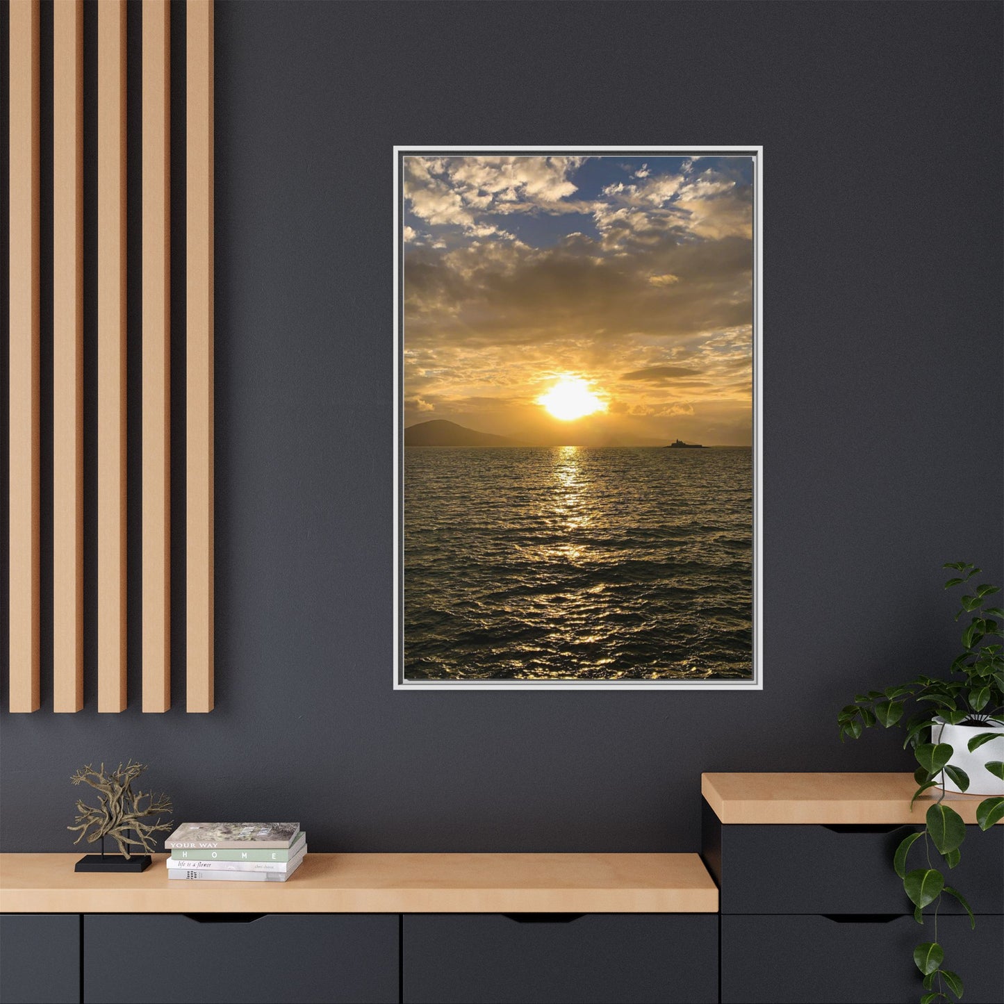 Sunset in Fenit Matte Canvas, Framed (Multi-color)