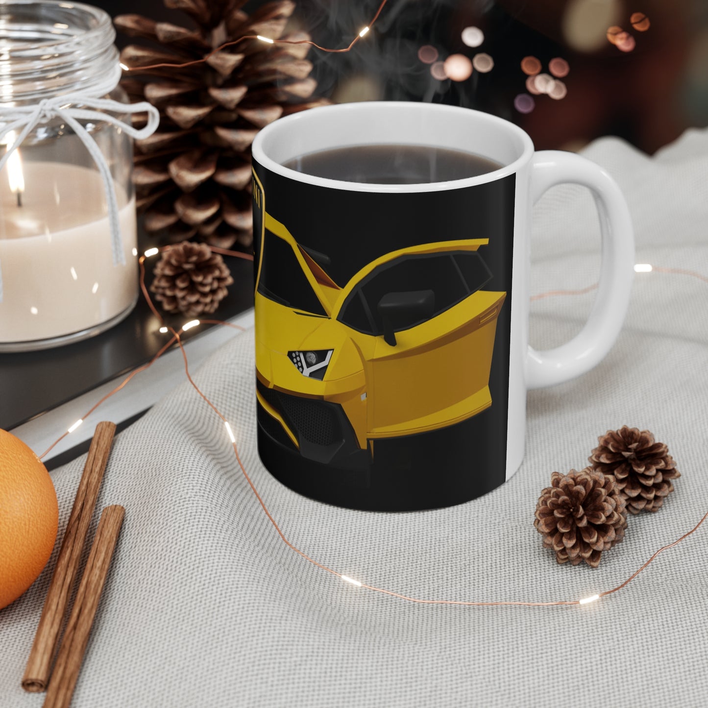 Lamborghini-Inspired Ceramic Coffee Mug - 11oz & 15oz, Perfect Gift for Car Enthusiasts