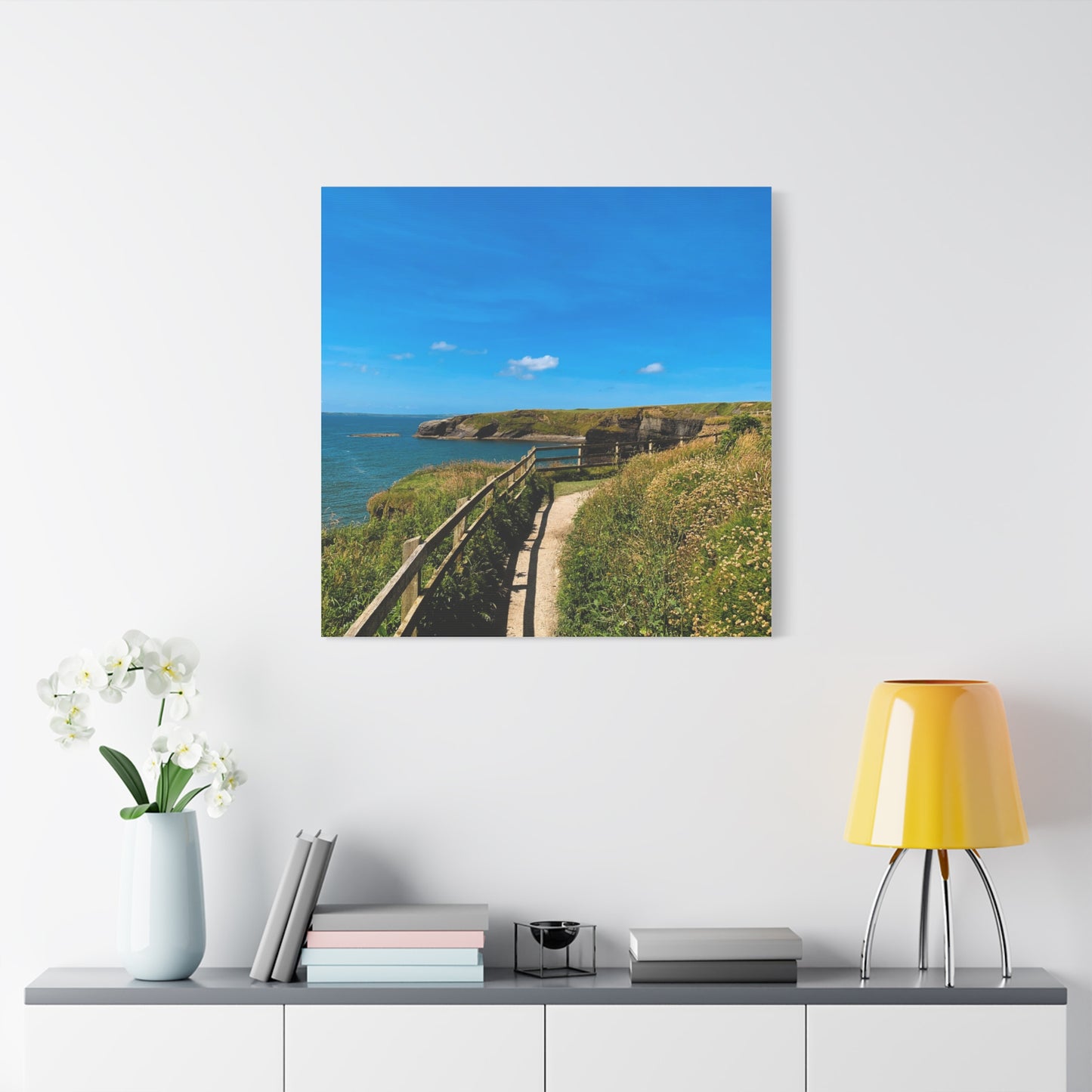 Sunny Walk In Ballybunion Matte Canvas, Stretched, 1.25"