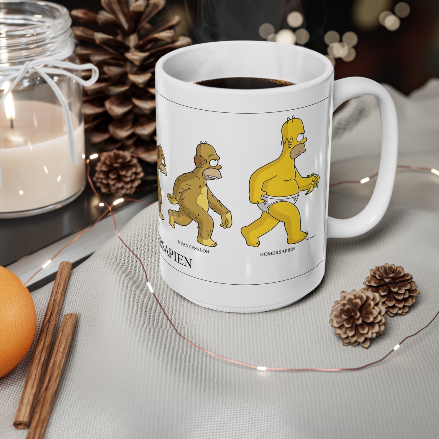 Humorous Evolution Ceramic Coffee Mugs - 11oz & 15oz - Perfect Gift for Science Lovers